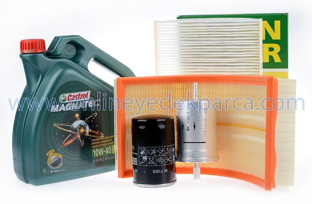 Mann Volkswagen Golf 4 1.6 AKL Maintenance Kit - Complete Filter Set with Castrol Oil — Maintenance & Service Kits