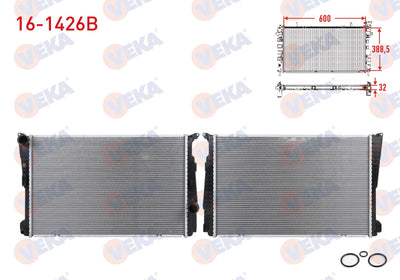 Veka 16-1426B Su Radiator Brazing BMW X3 (F25) xDrive 2.0i-2.0 D-1.8 D A-T 2010-/ X4 (F26) xDrive 2.0i-2.0 — Radiators & Fans