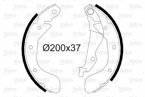VALEO 564080 Rear Brake Shoes (Drum) for Kalos Aveo T200, T250 — Brake Cables & Hardware