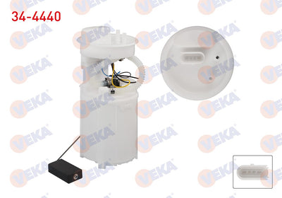 Veka 34-4440 Fuel Tank Level Float 3 Bar Volkswagen Polo 1.2-1.4-1.6 2001-2009 / Skoda Fabia 1.2-1.4 1999-201 — Fuel Delivery