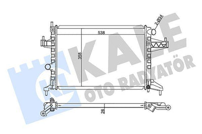 Kale 363600 Radiator Opel Corsa C/Tigra B/Combo 1.4 16V Z14XE 1.8 1.6 CNG with A/C — Radiators & Fans
