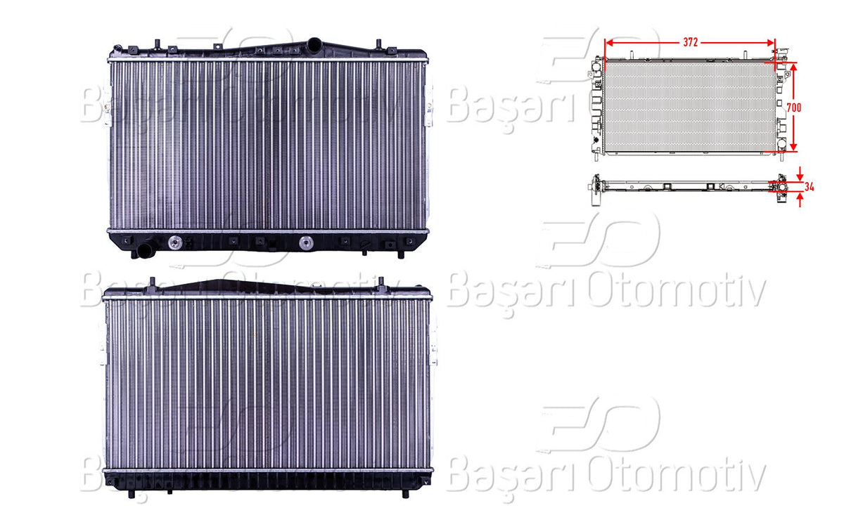AUTOLUX 2113062-22 Su Radiator Mechanical At 704X373x23 Chevrolet Lacetti J200 Nubira 1.4 1.6 1.8 03 > — Radiators & Fans