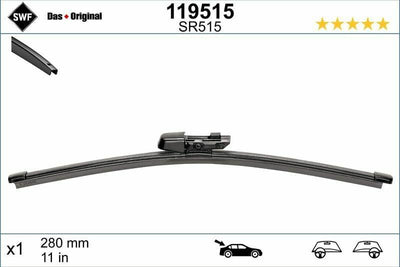 SWF VW Rear Wiper Blade - 11 Inch for Leon, Passat — Wipers