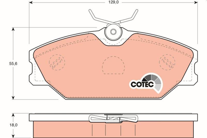 TRW GDB1405 Brake Pads - Front Disc Brake Set