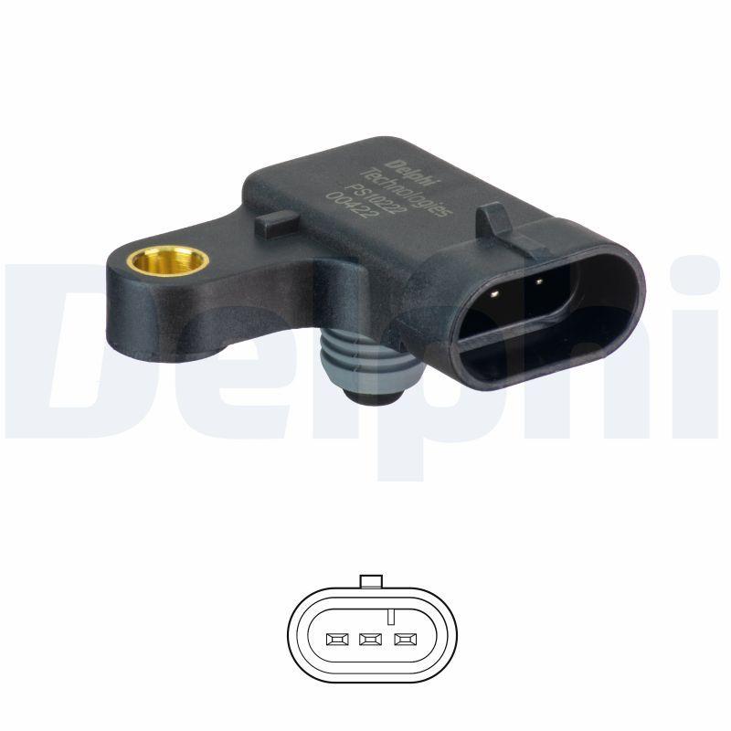 Delphi PS10222 Map Sensor 1.4-1.6 Lacetti Cruze Rezzo — Engine Management Sensors