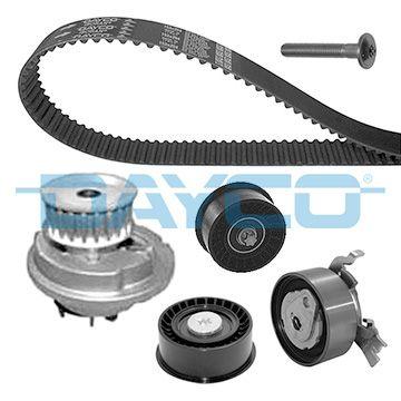 Dayco KTBWP3610 Timing Belt Tensioner Set + Water Pump (Opel: Astra G H Corsa C Combo 1.6 Vectra C) — Water Pump & Thermostat