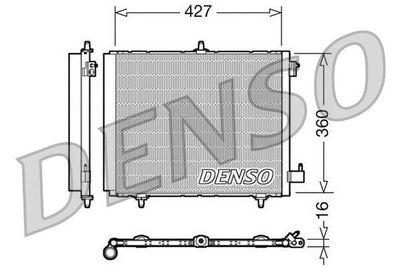 Denso DCN21009 A/C Condenser C2 C3 II C3 Pluriel C3 III Ds3 P208 P207 P1007 P2008 Size: (420×374×1 — Condensers & Evaporators