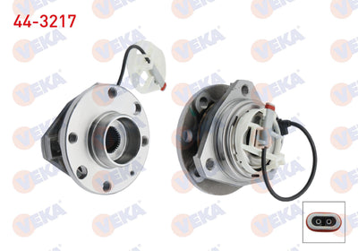 Veka 44-3217 Wheel Hub Left-Right Front with Bearing Opel Astra H 1.3 CDTi 4 Lug ABS with Sensor 2004-2010 — Hub Assemblies