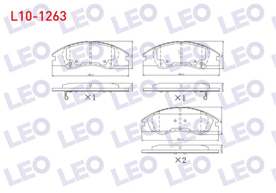 LEO L10-1263 Brake Pad Front with Wear Indicator Kia Cerato (Ld) 1.6i 2004-2012 / Kia Cerato (Ld) 1.5 CRDi 2004 — Brake Pads