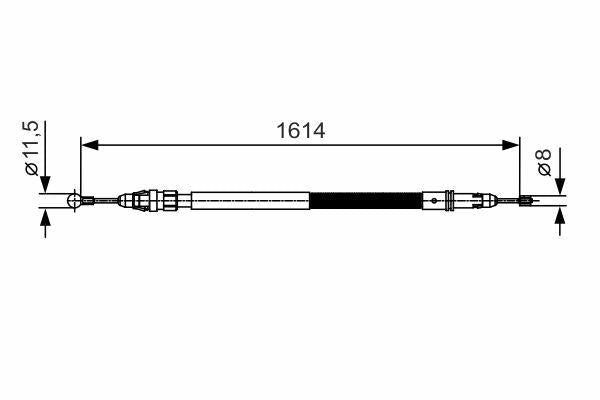 BOSCH 1987482007 Brake Cable - Reliable Cable Halat — Brake Cables & Hardware