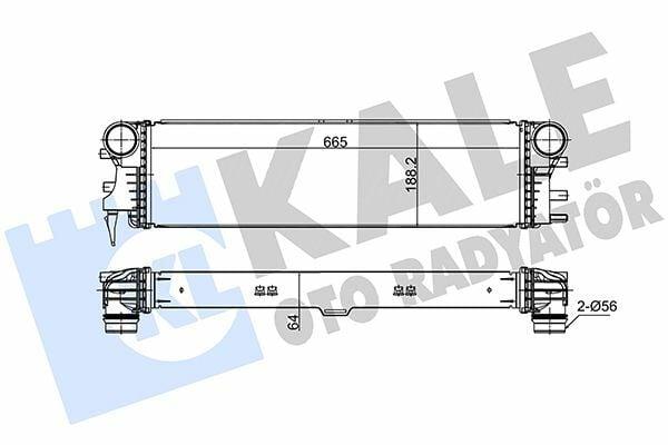 KALE Turbo Radiator (Intercooler) - Fits 15 Vito (W447) 665x188x64mm — Radiators & Fans