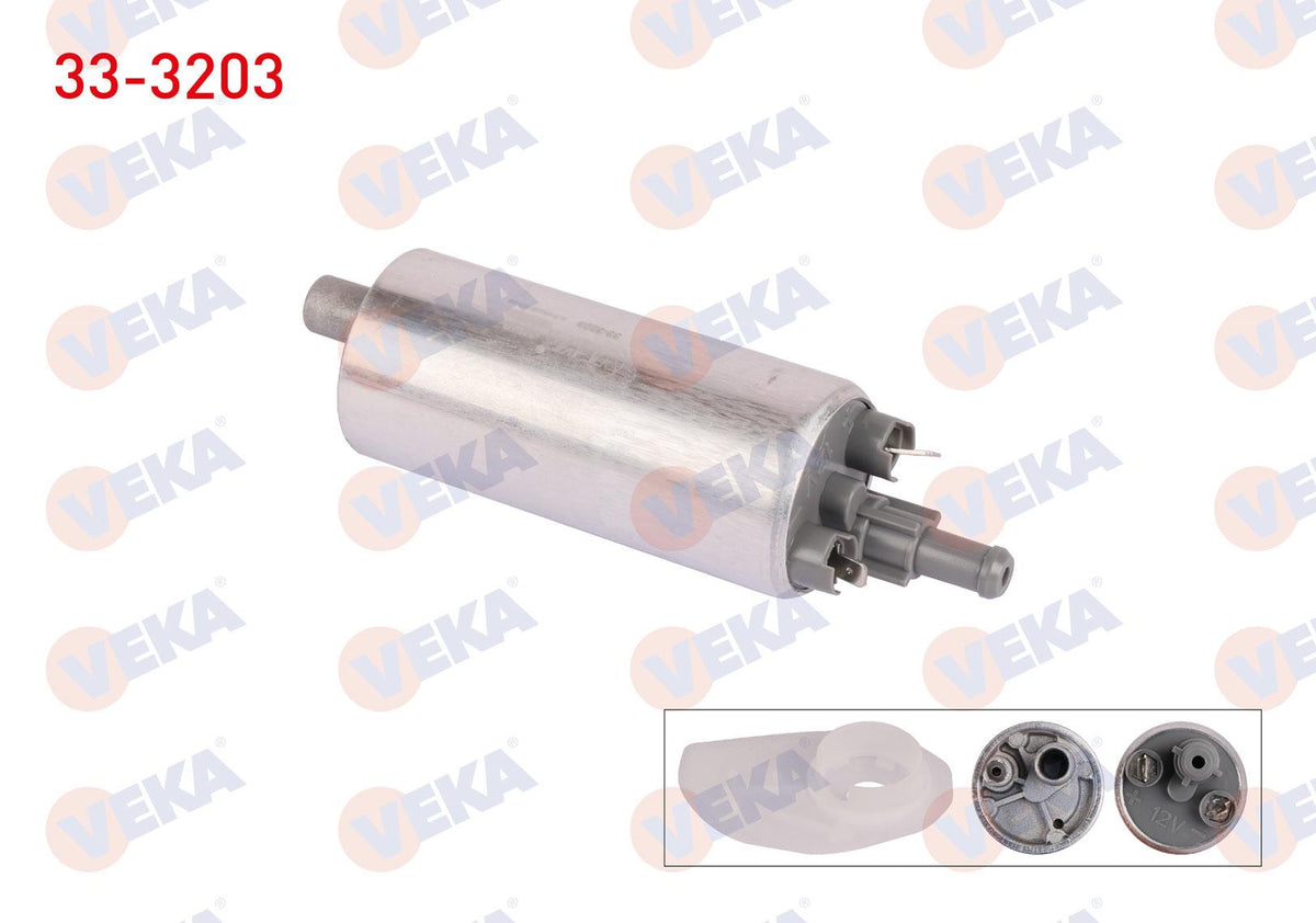 Veka 33-3203 Fuel Pump with Strainer 3 Bar Opel Vectra B 1.6i-1.8i-2.0i-2.5 V6 1995-2003 / Astra F 1.4i-1.6i — Fuel Delivery