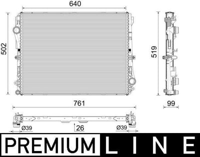 BEHR Motor Water Radiator - High Performance for Mercedes 213 253 257 — Radiators & Fans