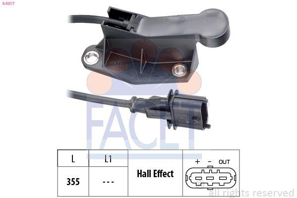 Facet 9.0317 Camshaft Speed Sensor Astra G Corsa C Meriva A Signum Tigra B Vectra C Zafira A Z18xe