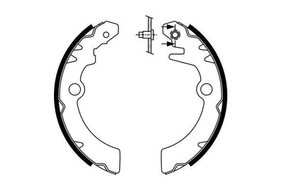 Bosch 0986487760 Suzuki Alto 10-Rear Brake Pad Brake Shoe — Brake Cables & Hardware