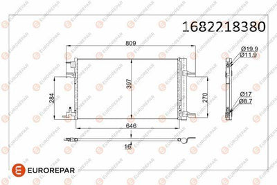 Eurorepar 1682218380 Erp A/C Rad Astra J Insignia Zafira C Cruze