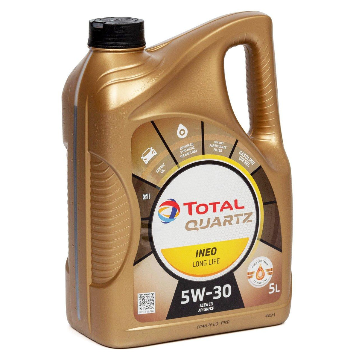 Total 213819 Quartz İneo Long Life 5W30 5lt Motor Oil Particulate Psa Approved Acea C3 — Fluids & Chemicals