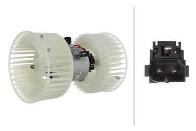 Hella 8EW366400-301 Heater Motor Automatic with A/C 12V BMW E39 X5 E53 Land Rover Range III — Heater & Blower