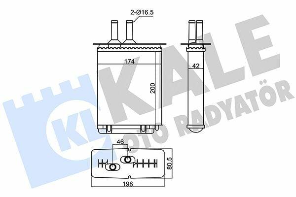 Kale Radiator 346370 - High-Quality Heating System for Barchetta Punto Lancia — Radiators & Fans