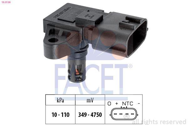 Facet 10.3126 Air Pressure Sensor Nissan Micra 2002-2010 K12 Body-Ssanyoung Tivoli 2015->