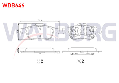 WALBURG WDB646 Brake Pad Rear Renault Latitude 2.0 16V 2011-/ Latitude 2.0 dCi 2011-/ Latitude 1.5 dCi 2011 — Brake Pads