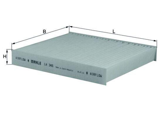 Mahle LA345 Cabin Air Filter Impreza (Gd) 1.6:2.0:2.0 Wrx:2.5 Wrx 01-07