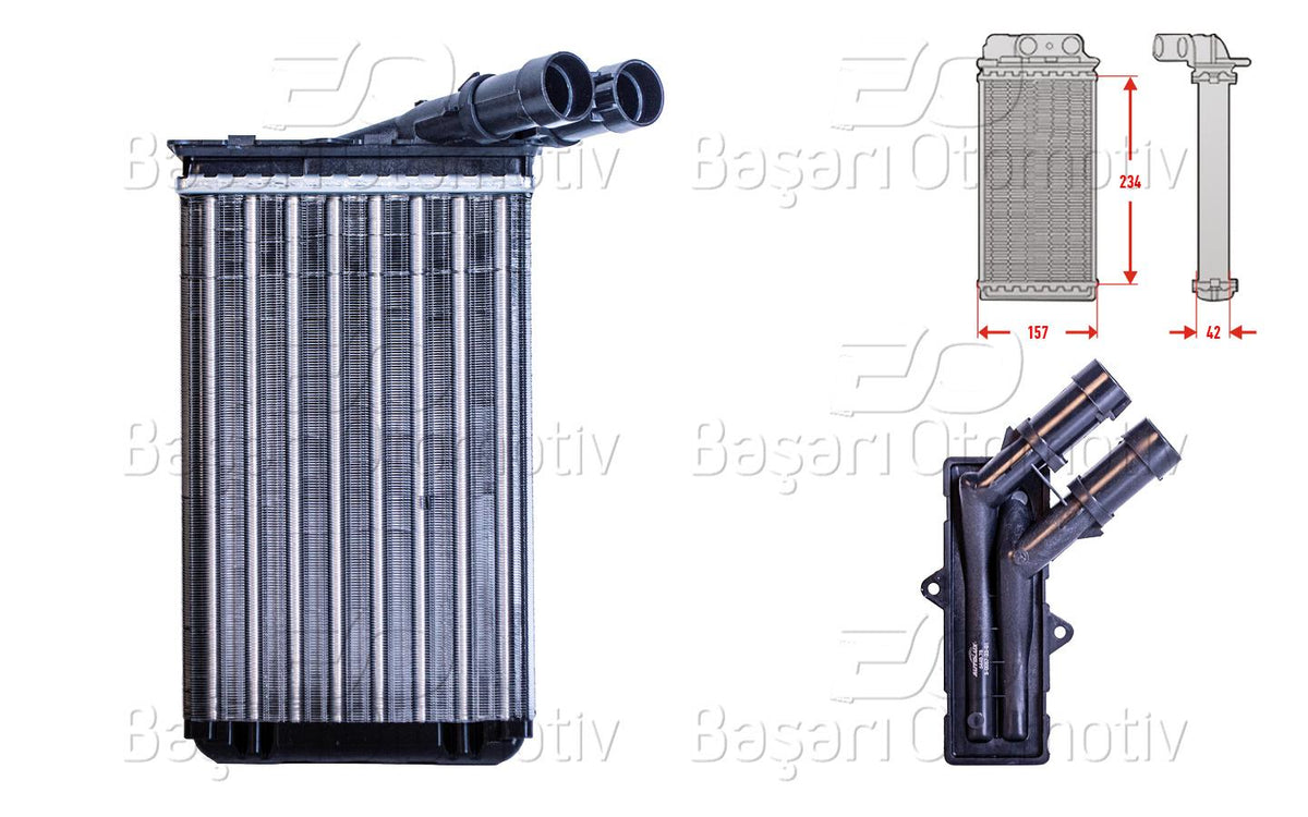 AUTOLUX 3143003-22 Heater Core Mechanical 234X152 mm Peugeot 306 Partner Berlingo X Sara 94 > — Heater & Blower