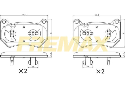 Fremax FBP-0043 Front Brake Pad (Corbon Formula) VW Audi Q5 2016 > — Brake Pads