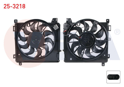 Veka 25-3218 Fan Motor Su Radiator (Cekmelı) with Shroud Single Fan Opel Astra H 1.3 CDTi (Z13dth) 2004-2010