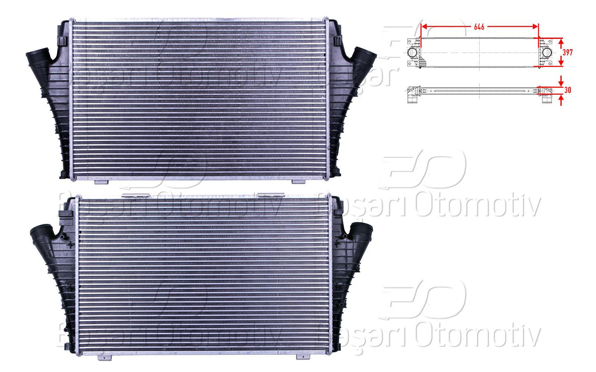 Wisco 2113738-00 Turbo Radiator (Intercooler) 646X397x30 Opel Signum Vectra C 1.9 CDTi 04 > — Radiators & Fans