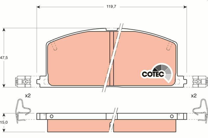 TRW GDB323 Brake Pad Set - Camry Liftback & Sedan, Carina IV — Brake Pads
