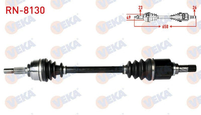 Veka RN8130 Left Axle Complete Dacia Logan MCV 2013- Renault Symbol III (Jz0 / 1) 1.5 dCi 2012- — Axles, CV Joints & Boots