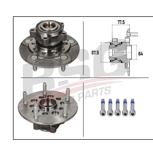 Bsg 30-600-046 Ford Transit Wheel Hub Front 5 Lug Rear Wheel Drive with Wheel Hub Single Wheel with Bearing