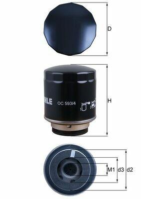 MAHLE OC593-4 Oil Filter — Oil Filters