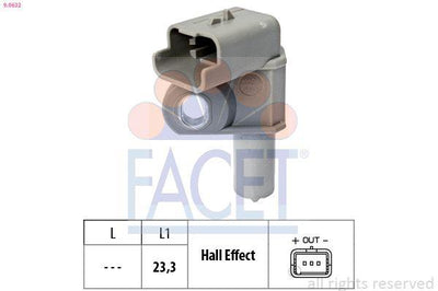 Facet 9.0632 Camshaft Kam Shaft Sensor C3 07 > 14 Kuga 08 > 2.0 TDCi Galaxy 06 > 15 2.0 TDCi Dw10bted4
