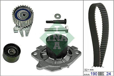 INA 530062230 Timing Belt Kit + Water Pump Alfa 145/146/147/156/Marea Fiat Doblo/Punto/Bravo/Stilo/ — Water Pump & Thermostat