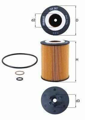 MAHLE OX367D - Oil Filter for BMW E60 E53 N62 — Oil Filters