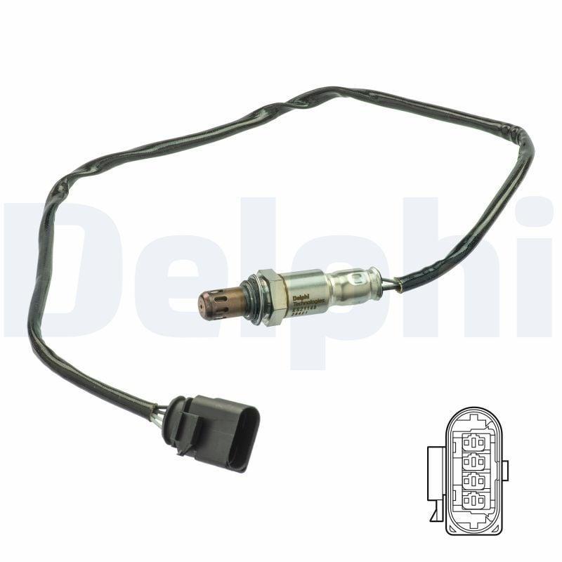 Delphi Lambda Sensor ES21148-12B1 - Compatible with VW Golf, Passat and 3 more models — Oxygen & Air-Fuel