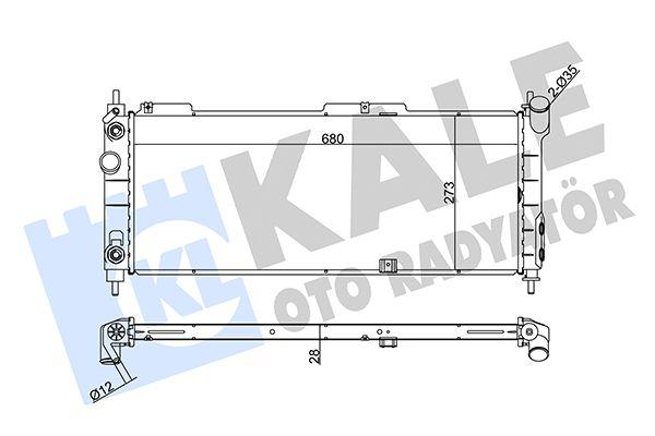 Kale 371400 Radiator Opel Corsa B 1.2 1.4 16V X14XE A/C — Radiators & Fans