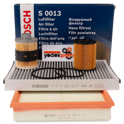 Bosch Opel Astra H 1.3 Diesel Scheduled Service Set Carbon with Filter (Oil Filter Type Ufi) — Oil Filters