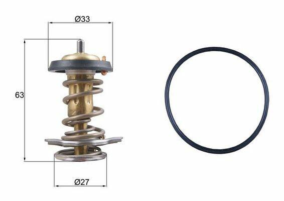 MAHLE TX26482D Thermostat 82°C for 02-Ducato 2.3Jtd - Engine Cooling Component — Water Pump & Thermostat