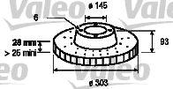 Valeo 187146 Rear Brake Disc VW Crafter/Mercedes Sprinter W906 Pair Wheel 06-16