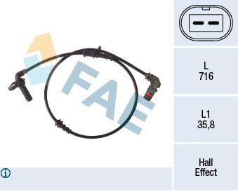 FAE 78489 Sensor ABS Front Right 212 218