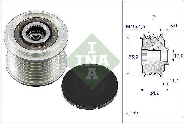 INA 535008310 Tensioner Pulley Şarz VW Touareg/Cayenne 3.2 V6 3.6 04-10 Audi Q7 3.6 — Pulleys & Tensioners