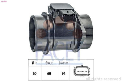 Facet 10.1301 Air Debimetresi Peugeot 207 107 206+ Bipper Nemo C2 C3 Fiesta Fusion 1.4 HDi