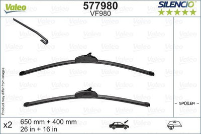 Valeo 577980 Wiper Set 65 + 40Cm Qashqai X-Trail Kadjar — Wipers