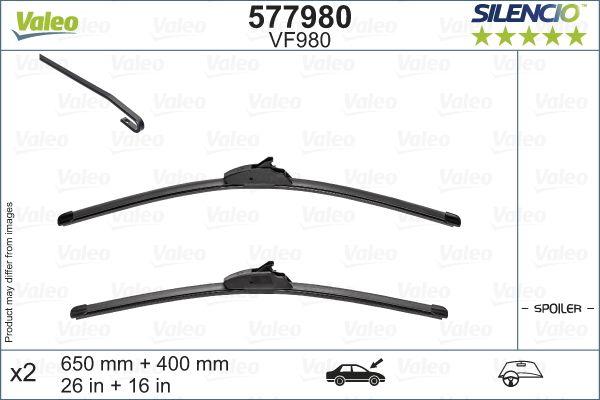 Valeo 577980 Wiper Set 65 + 40Cm Qashqai X-Trail Kadjar