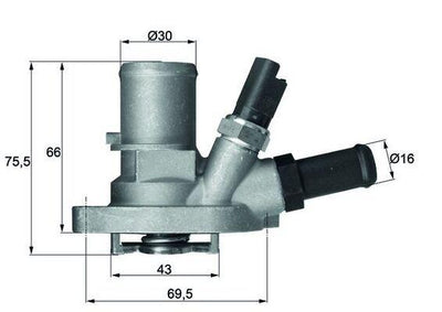 Mahle TI14988 Thermostat 88°C Fiat 500/Panda 09-12 10- — Water Pump & Thermostat