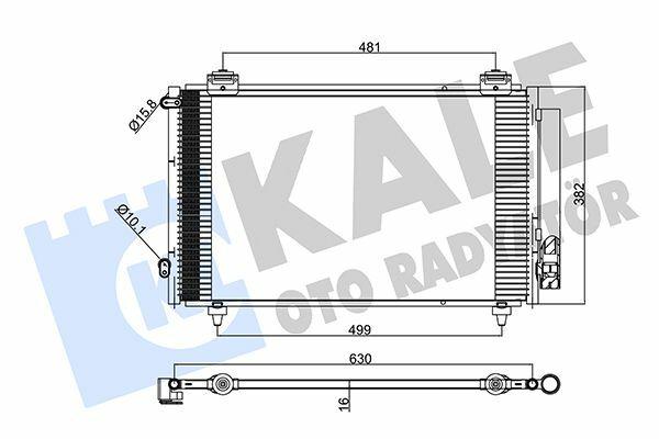 KALE A/C Condenser (Kondenser) for 2002-2007 Corolla 1.4-1.6-1.8 VVT-i and 2.0 D — Condensers & Evaporators