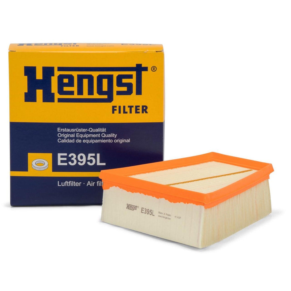 Hengst E395L Air Filter VW Polo 1.4 / 1.9 TDI Amf 01 — Air & Cabin Filters